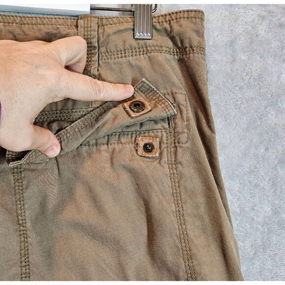 Eddie Bauer Mens 36x30 Khaki Cargo Pants Cotton Relaxed Fit Multi Pockets - Picture 13 of 16